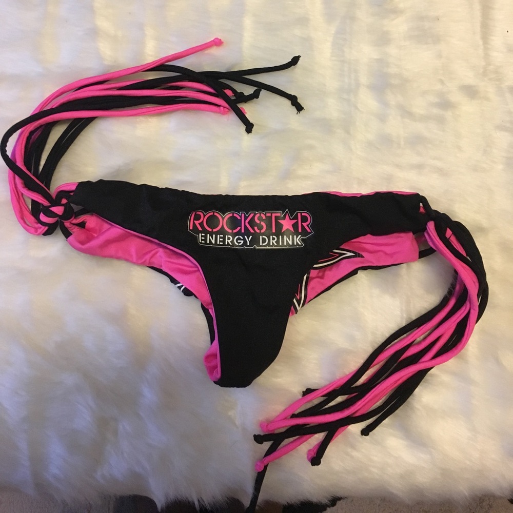 ROCKSTAR Energy cheeky reversible bikini bottom!